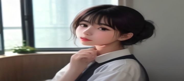 一位年轻女性在咖啡馆用手机浏览 koukoutu 内容聚合平台，桌上放着咖啡杯，暖色调自然光，专注而放松的氛围